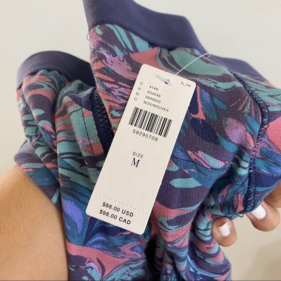 NEW Anthropologie Samia Printed Zip Up Jogger Pant Medium - Picture 4 of 8